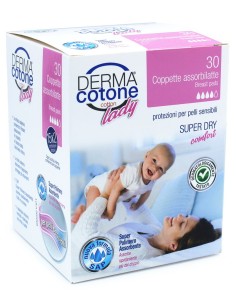 Derma Cotone Cotton Lady - 30 Coppette Assorbilatte - Super Dry